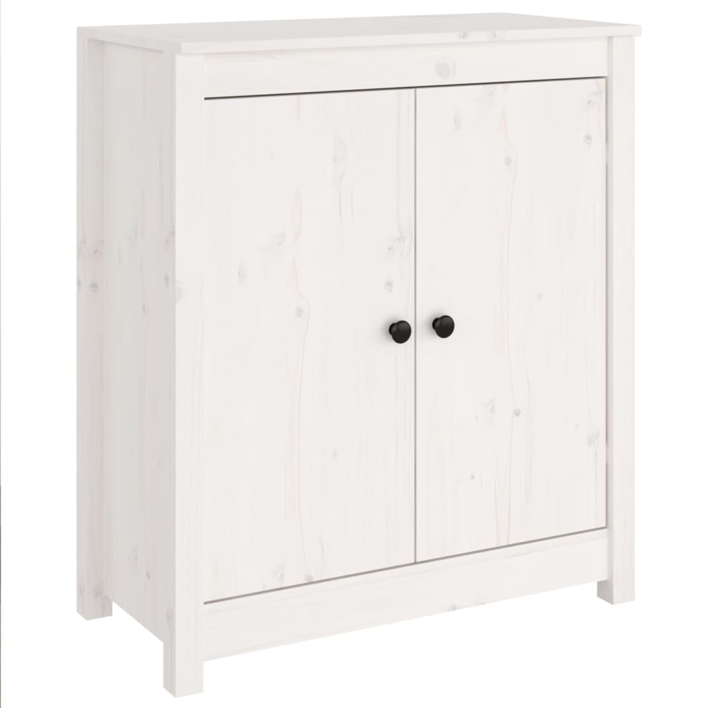 Aparadores 2 pcs 70x35x80 cm madeira de pinho maciça branco