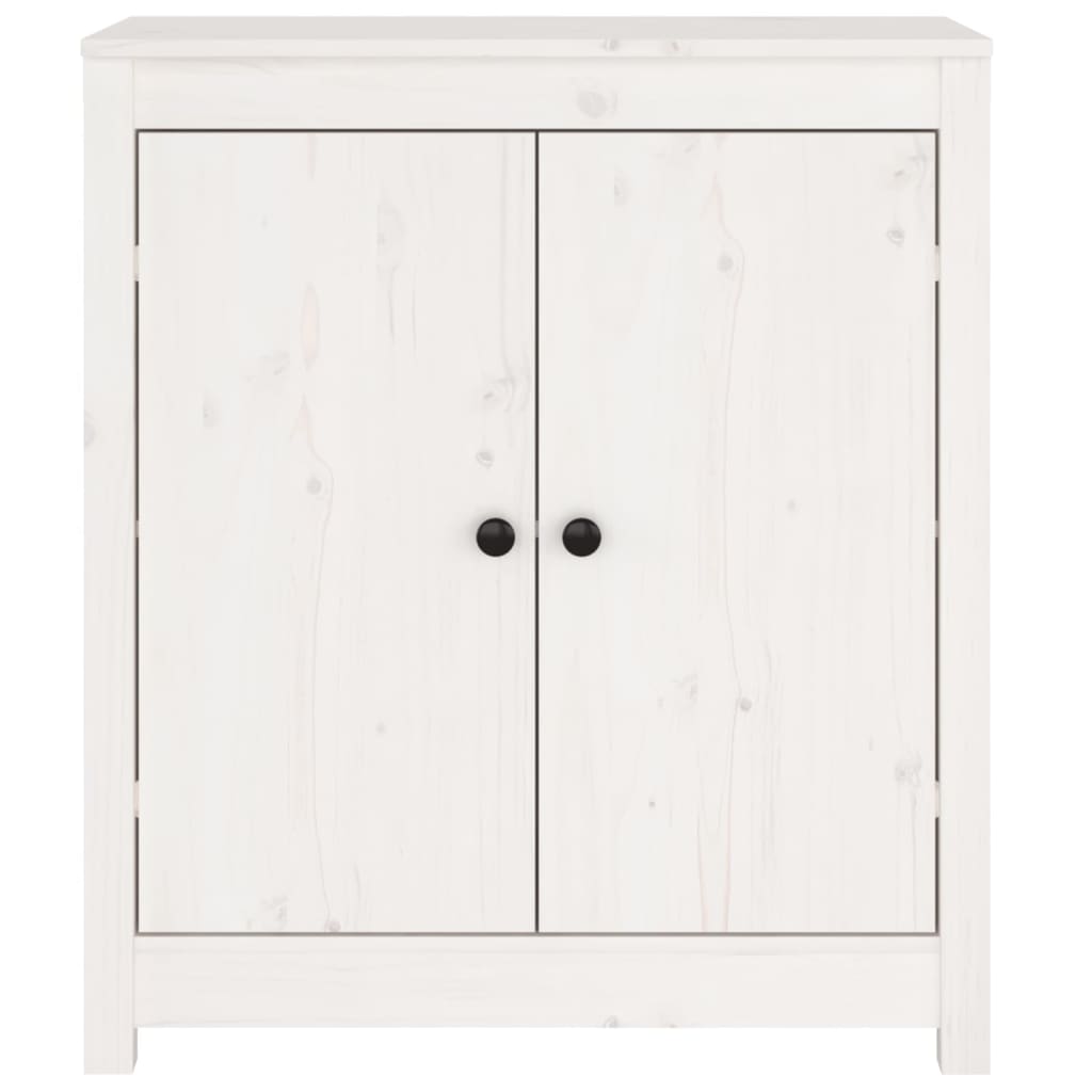 Aparadores 2 pcs 70x35x80 cm madeira de pinho maciça branco