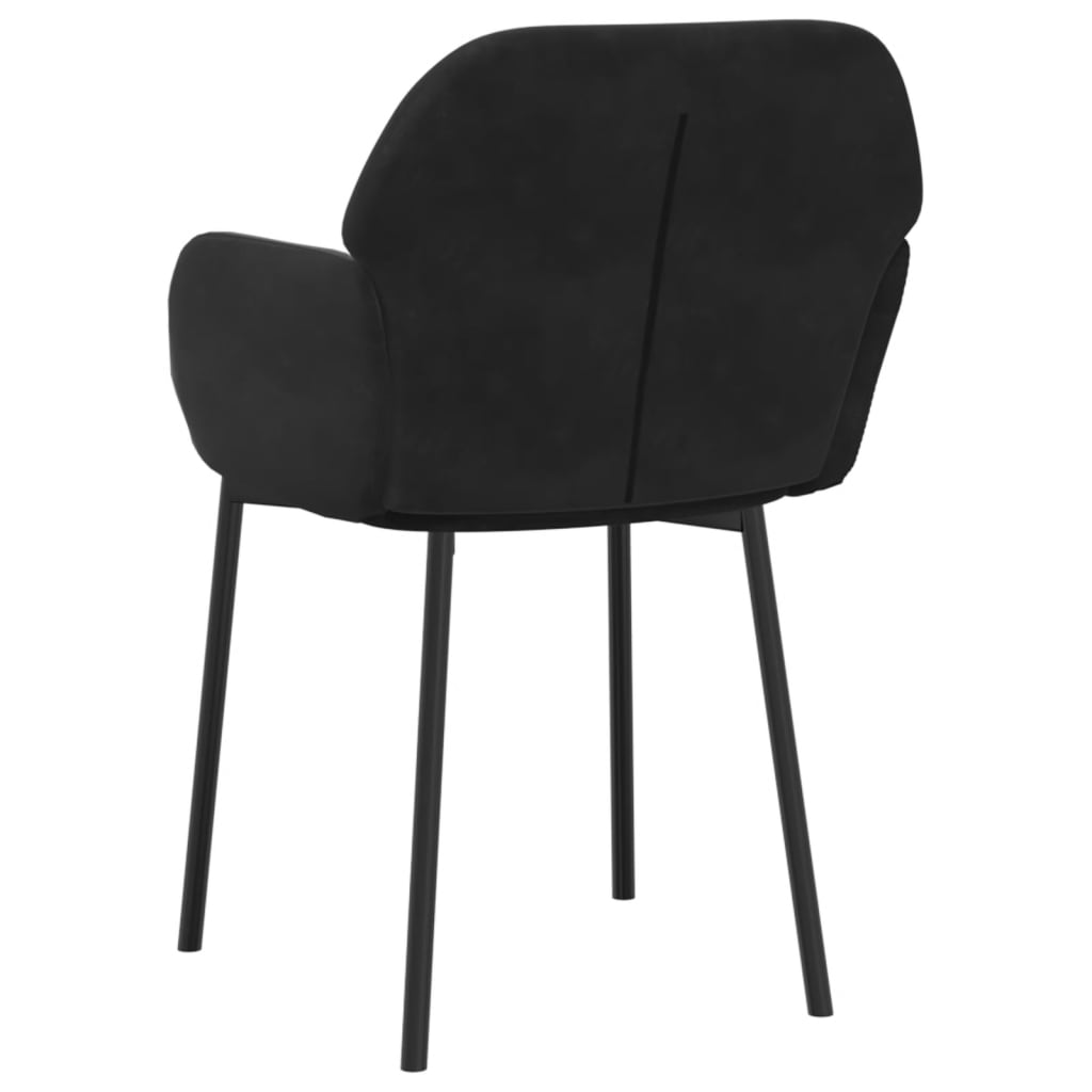 Cadeiras de jantar 2 pcs veludo preto