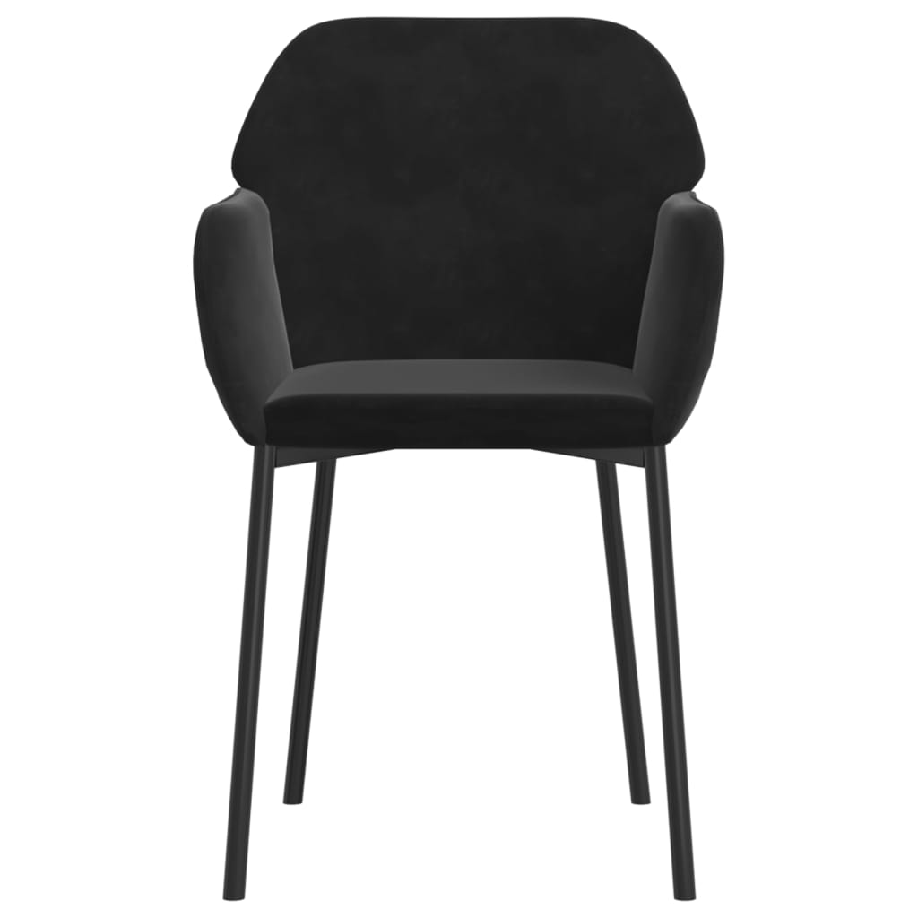 Cadeiras de jantar 2 pcs veludo preto