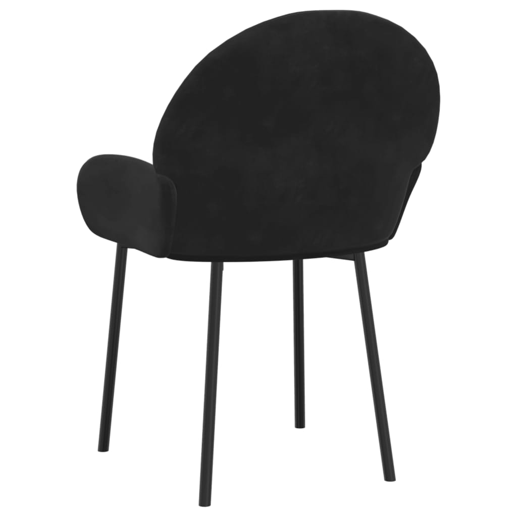 Cadeiras de jantar 2 pcs veludo preto