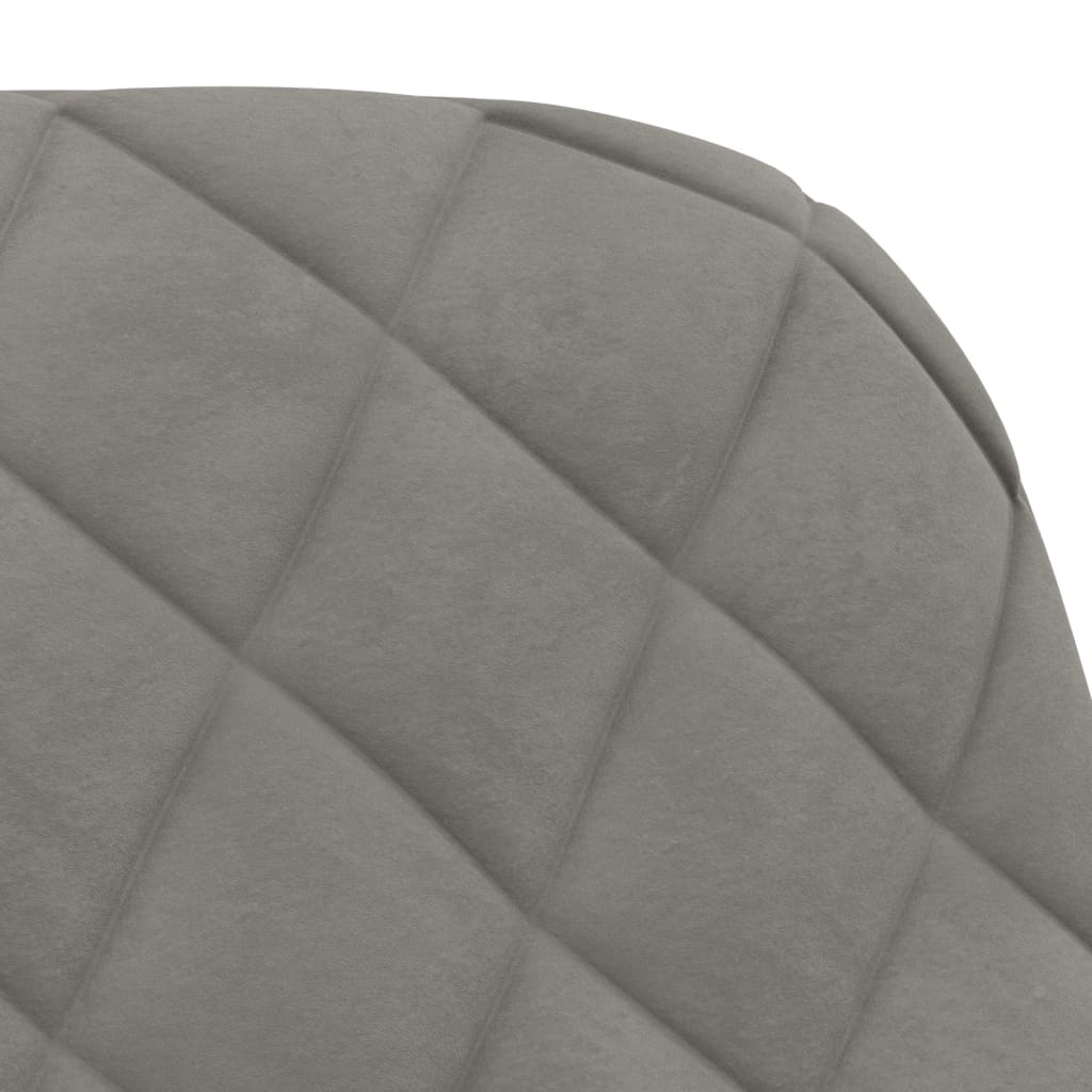 Cadeiras de jantar 2 pcs veludo cinzento-claro