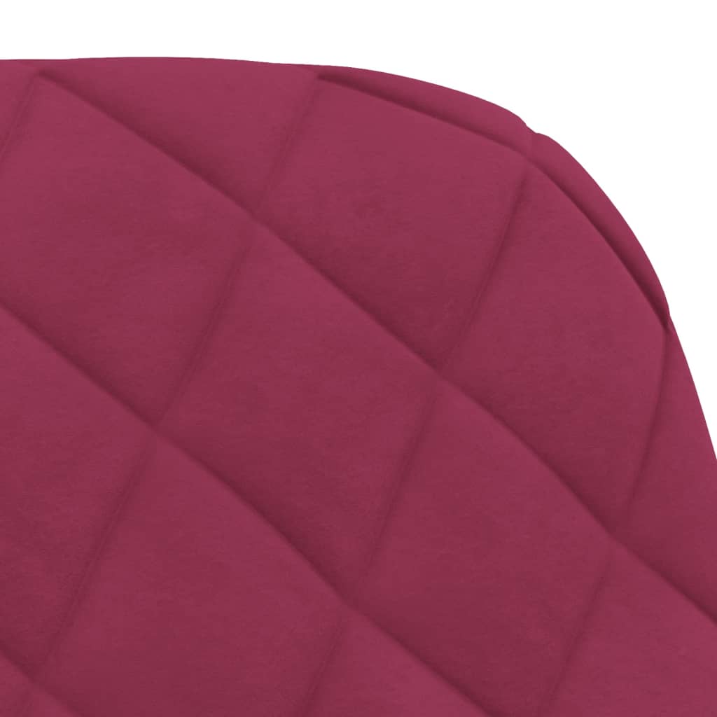 Cadeiras de jantar 2 pcs veludo vermelho tinto