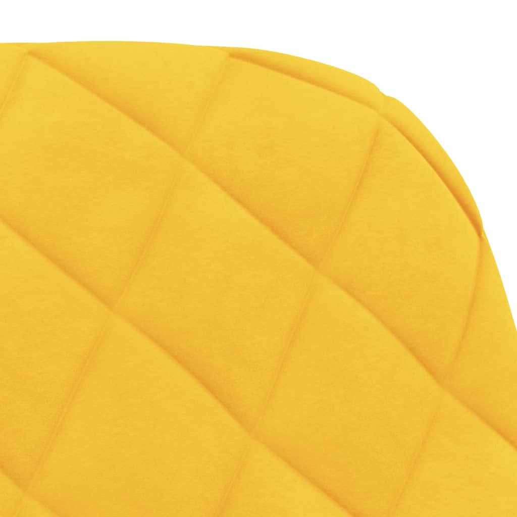 Cadeiras de jantar giratórias 2 pcs veludo amarelo