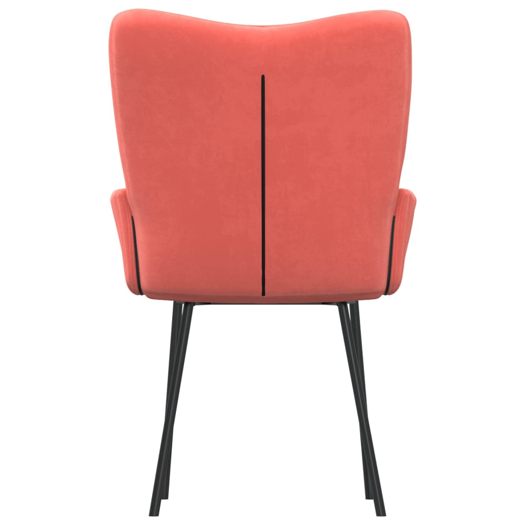 Cadeiras de jantar 2 pcs veludo rosa