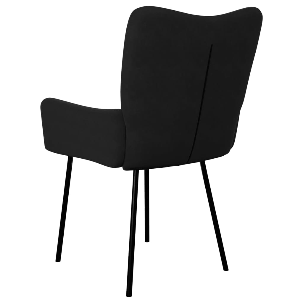 Cadeiras de jantar 2 pcs veludo preto