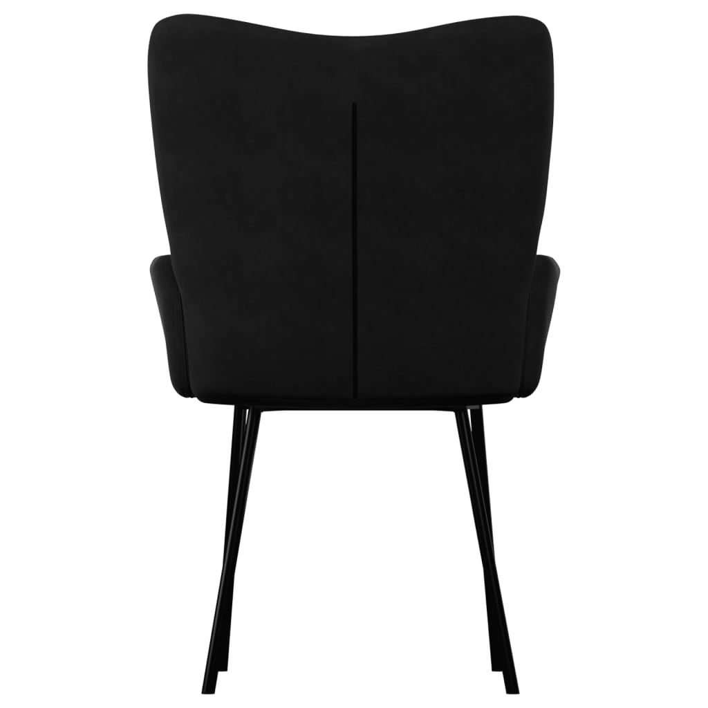 Cadeiras de jantar 2 pcs veludo preto