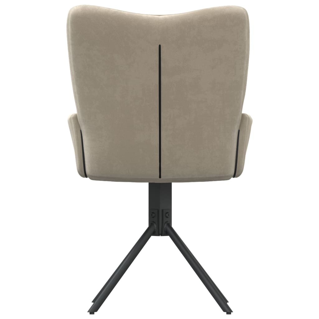 Cadeiras de jantar giratórias 2 pcs veludo cinzento-claro