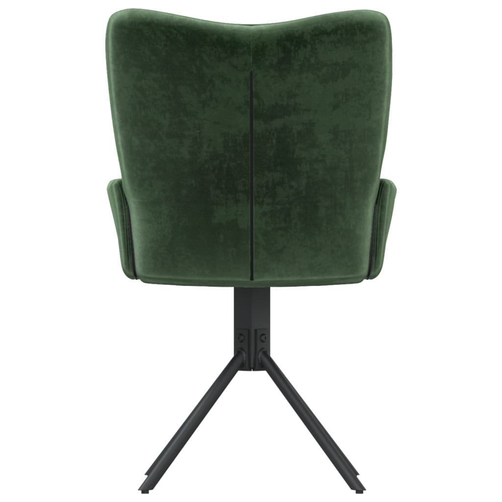 Cadeiras de jantar giratorias 2 pcs veludo verde-escuro