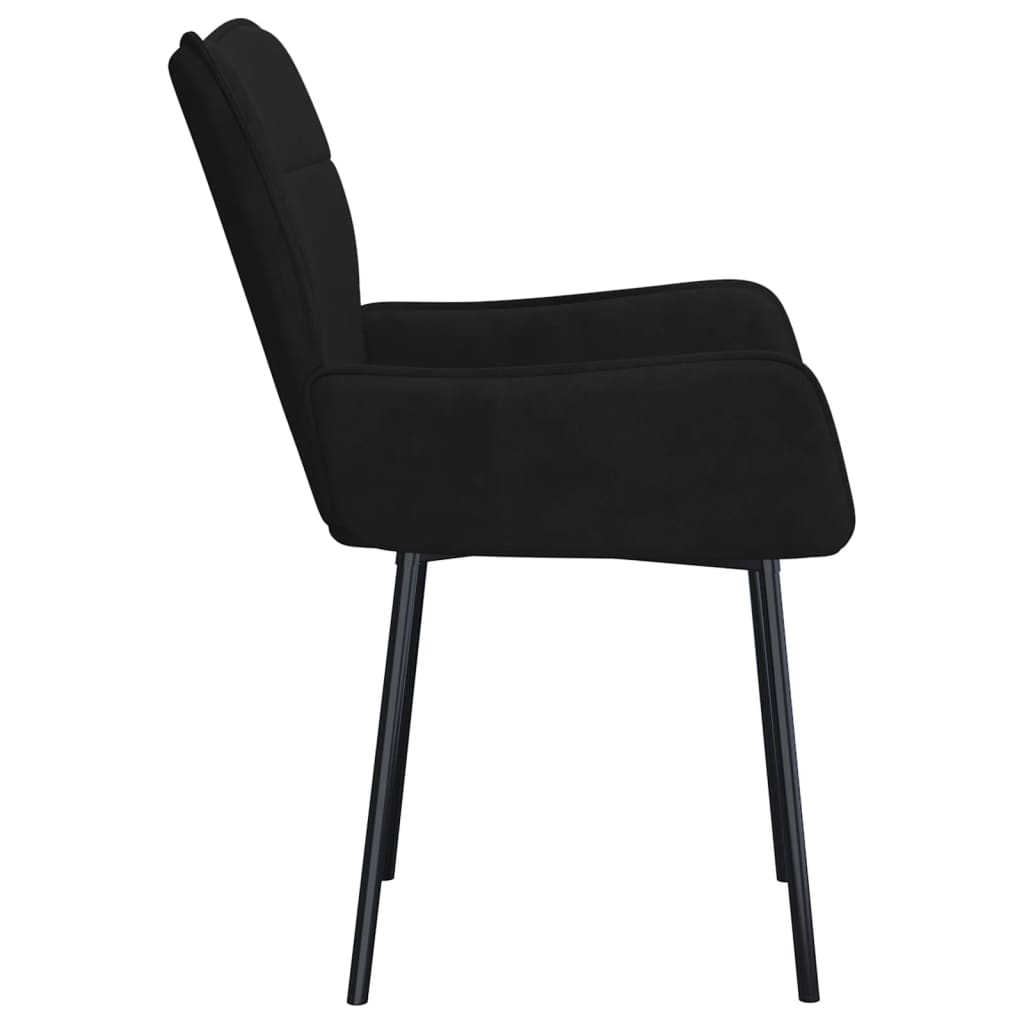 Cadeiras de jantar 2 pcs veludo preto