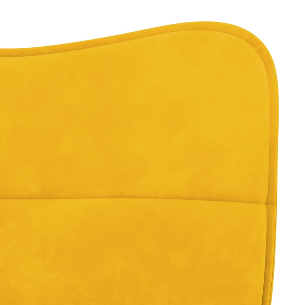 Cadeiras de jantar 2 pcs veludo amarelo