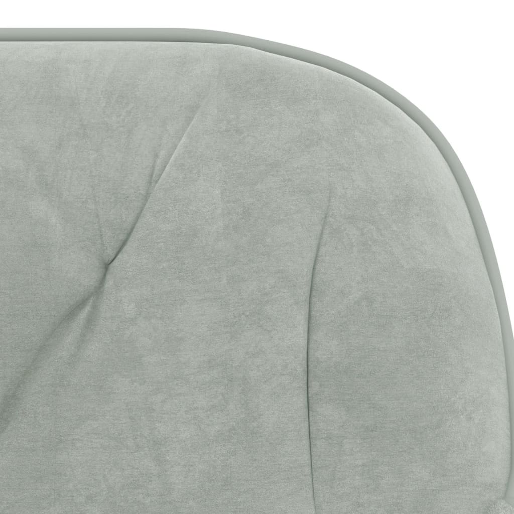 Cadeiras de jantar 2 pcs veludo cinzento-claro