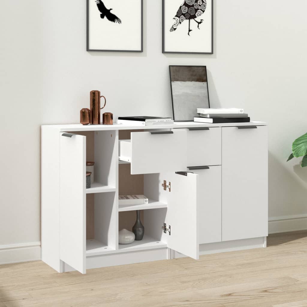 Aparadores 2 pcs 60x30x70 cm derivados de madeira branco
