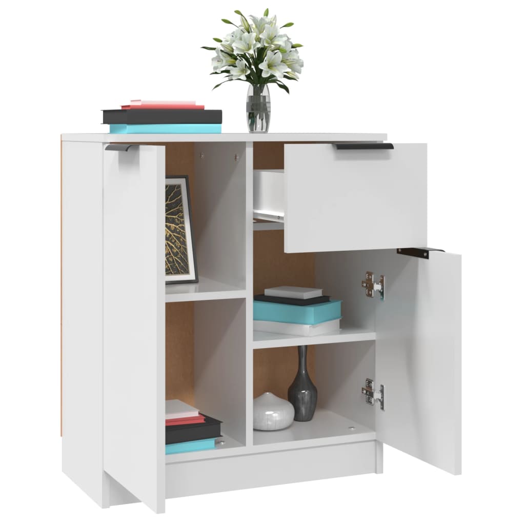 Aparadores 2 pcs 60x30x70 cm derivados de madeira branco