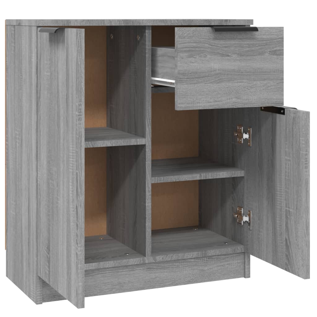 Aparadores 2 pcs 60x30x70 cm madeira processada cinzento sonoma
