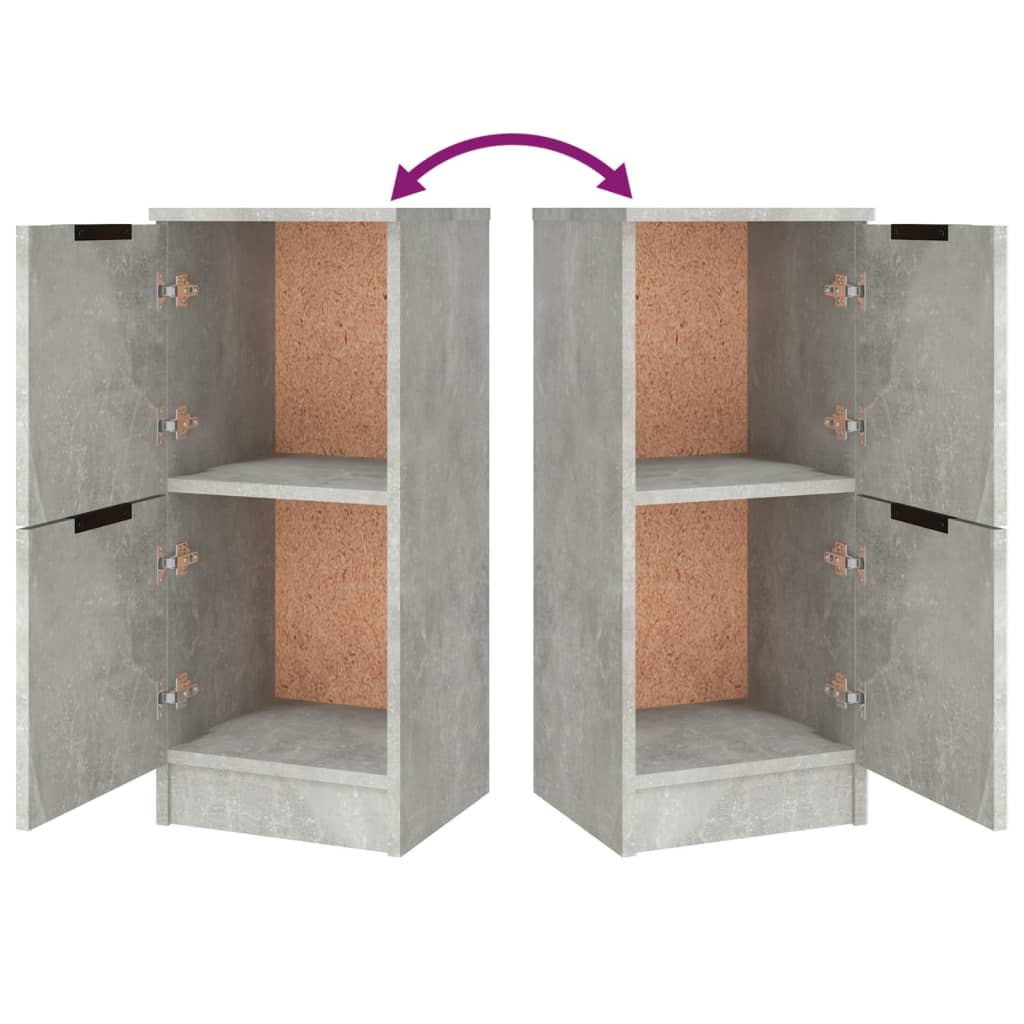 Aparadores 3 pcs derivados de madeira cinzento cimento