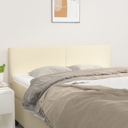 Cabeceira de cama 2 pcs couro artificial 72x5x78/88 cm creme