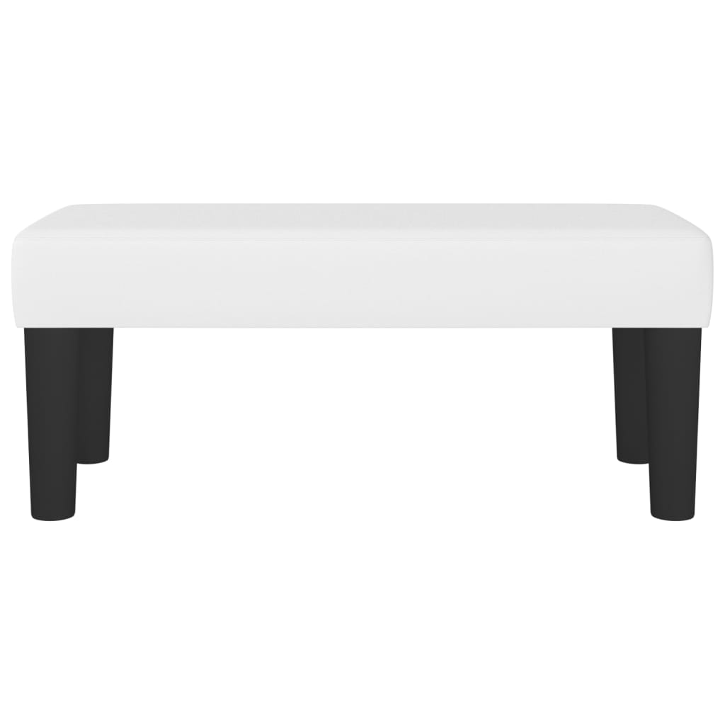 Banco 70x30x30 cm couro artificial branco