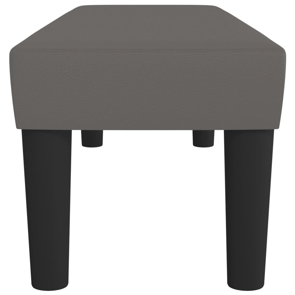 Banco 100x30x30 cm couro artificial cinzento