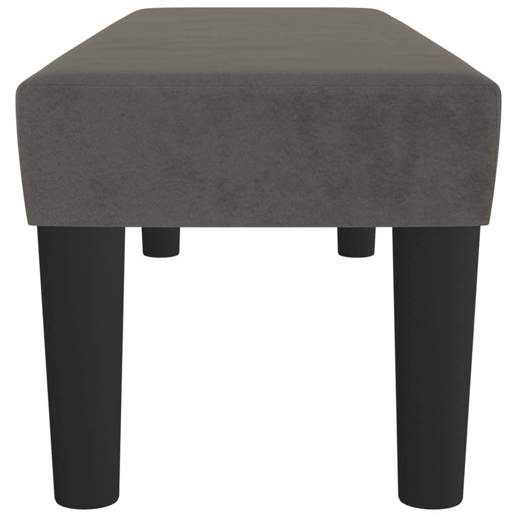 Banco 100x30x30 cm veludo cinzento-escuro