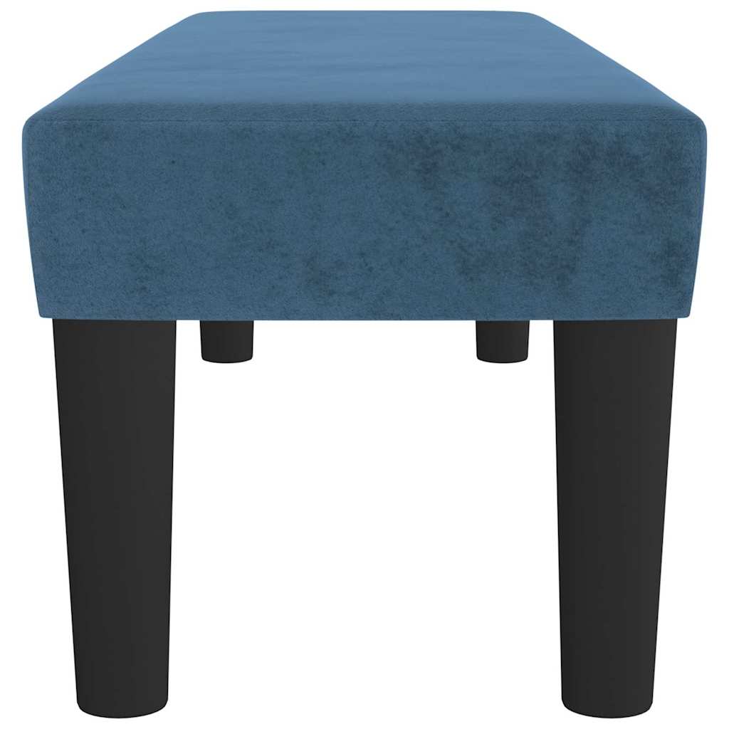 Banco 100x30x30 cm veludo azul-escuro