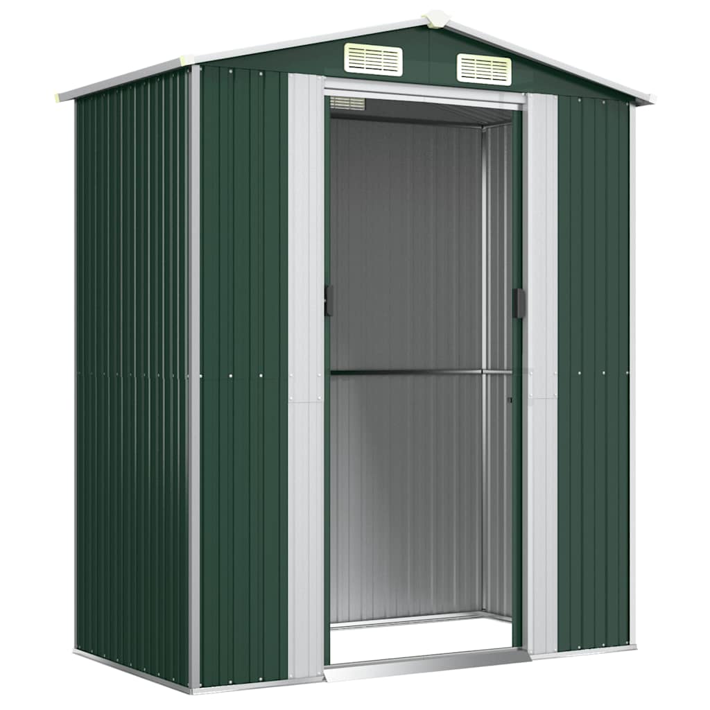 Abrigo de jardim 192x108x223 cm aço galvanizado verde
