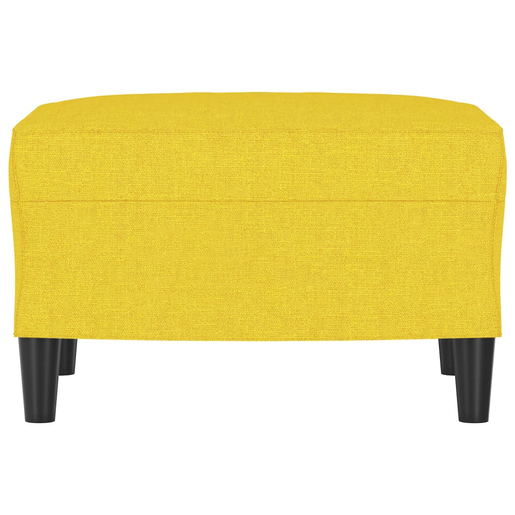 Apoio de pés 60x50x41 cm tecido amarelo-claro