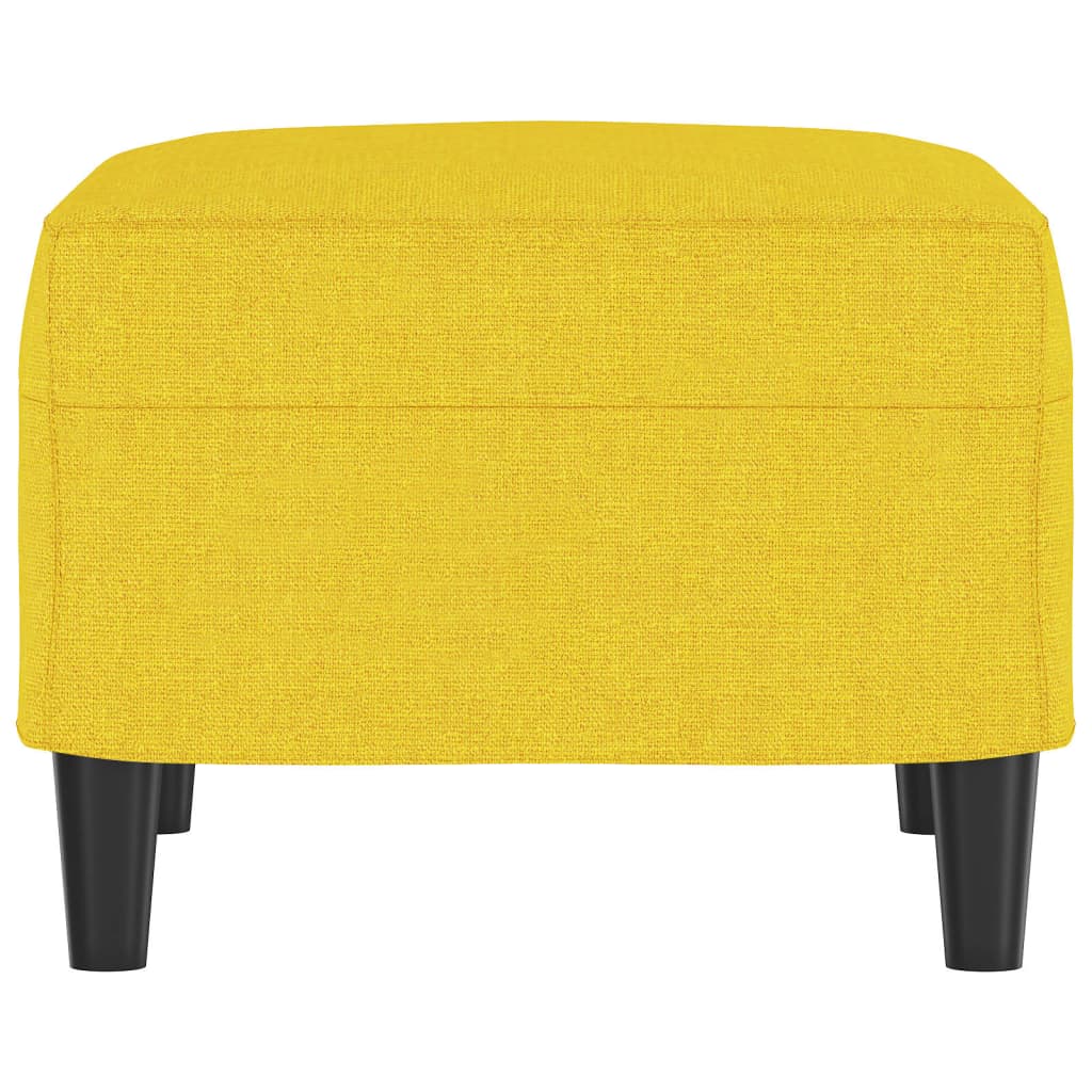 Apoio de pés 60x50x41 cm tecido amarelo-claro