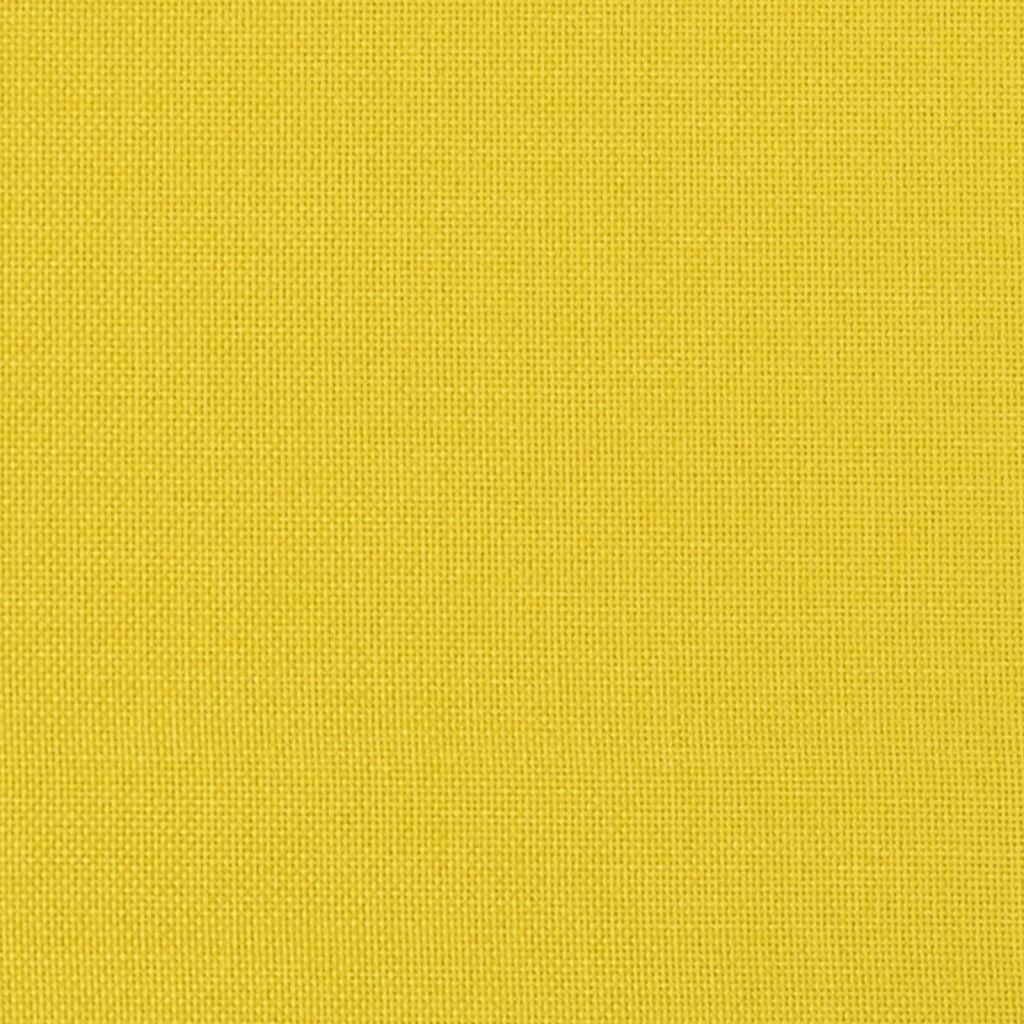 Apoio de pés 60x50x41 cm tecido amarelo-claro