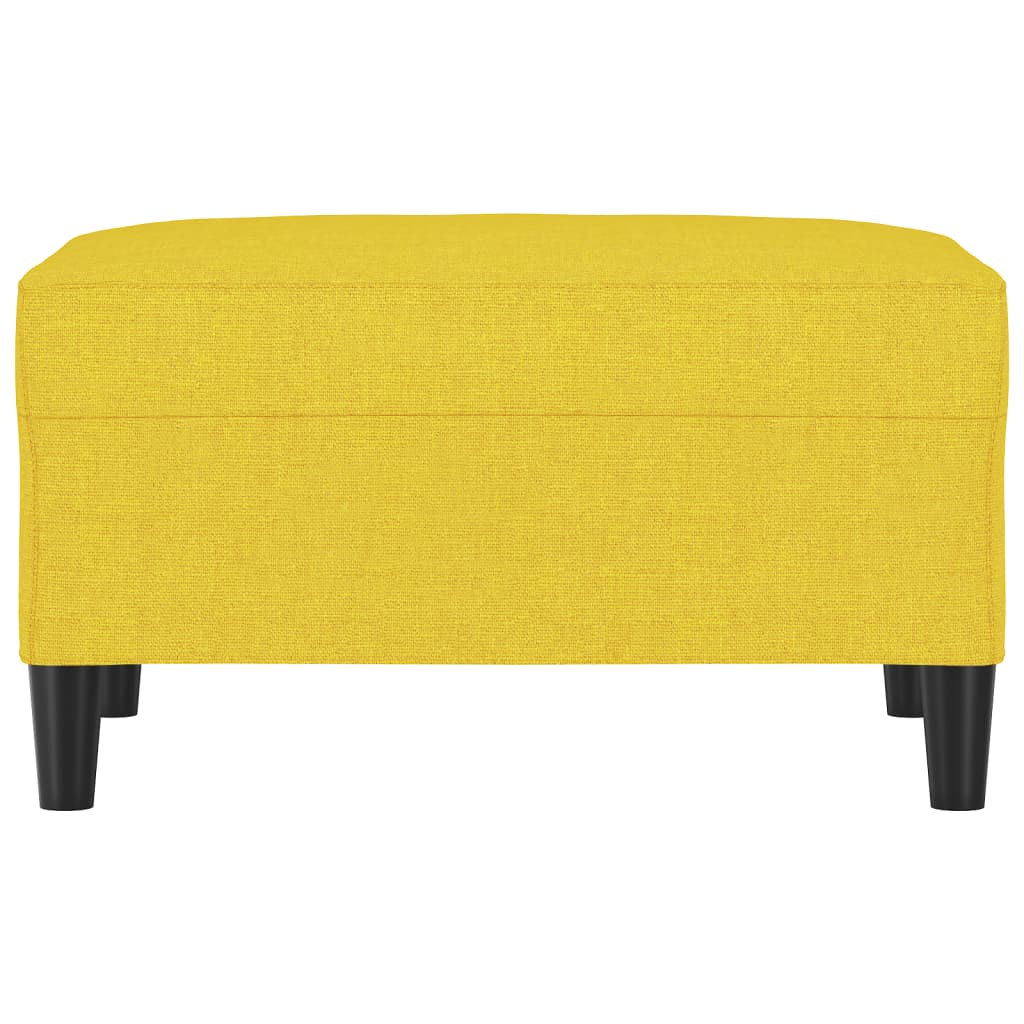 Apoio de pés 70x55x41 cm tecido amarelo-claro