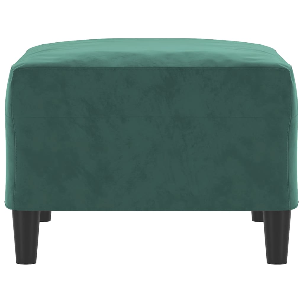 Apoio de pés 70x55x41 cm veludo verde-escuro