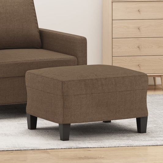 Apoio de pés 60x50x41 cm tecido castanho