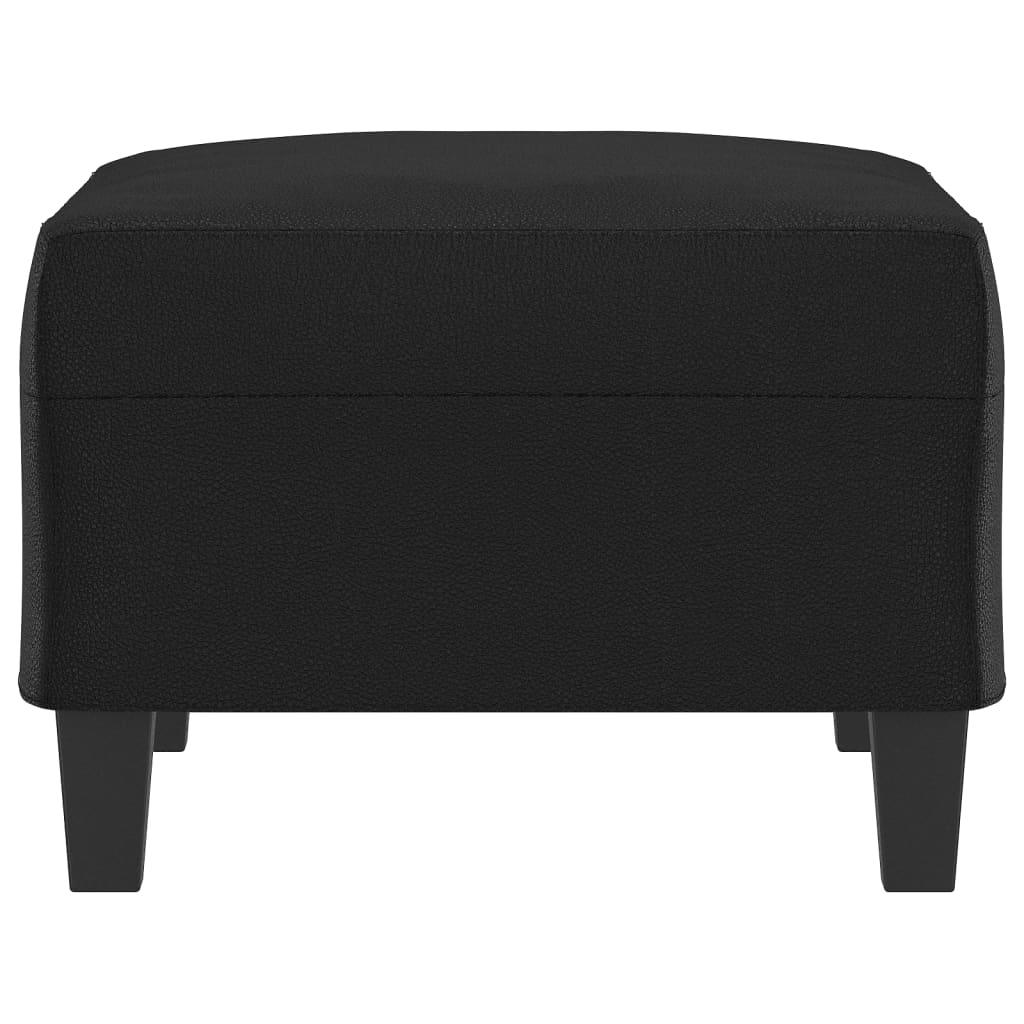 Apoio de pés 70x55x41 cm couro artificial preto