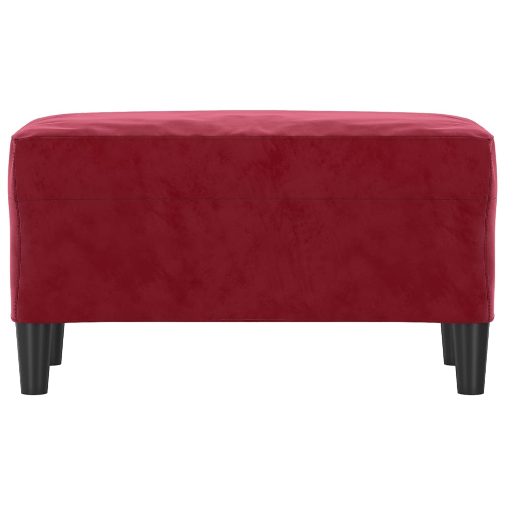 Banco 70x35x41 cm veludo vermelho tinto