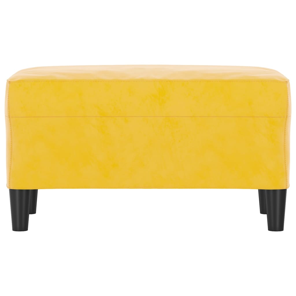 Banco 70x35x41 cm veludo amarelo