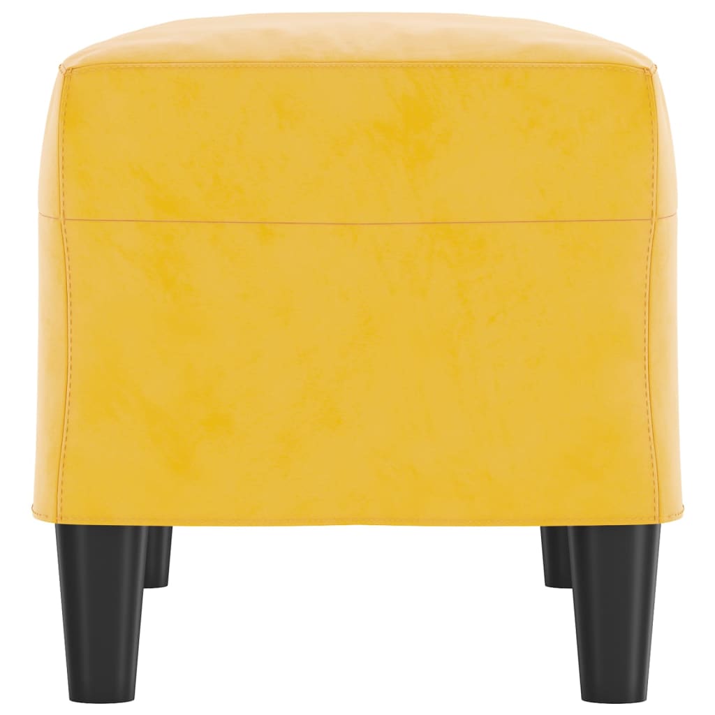 Banco 70x35x41 cm veludo amarelo