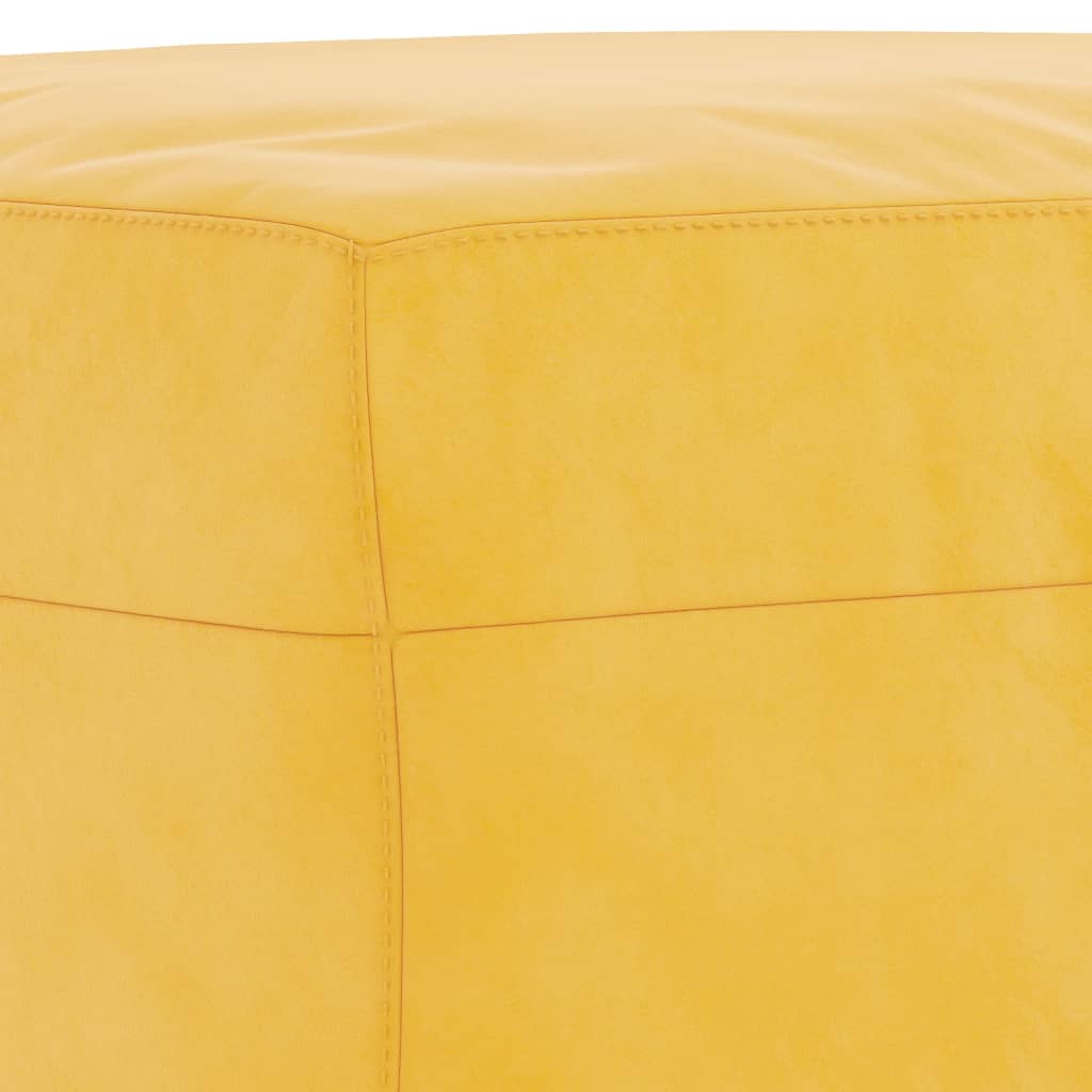 Banco 70x35x41 cm veludo amarelo