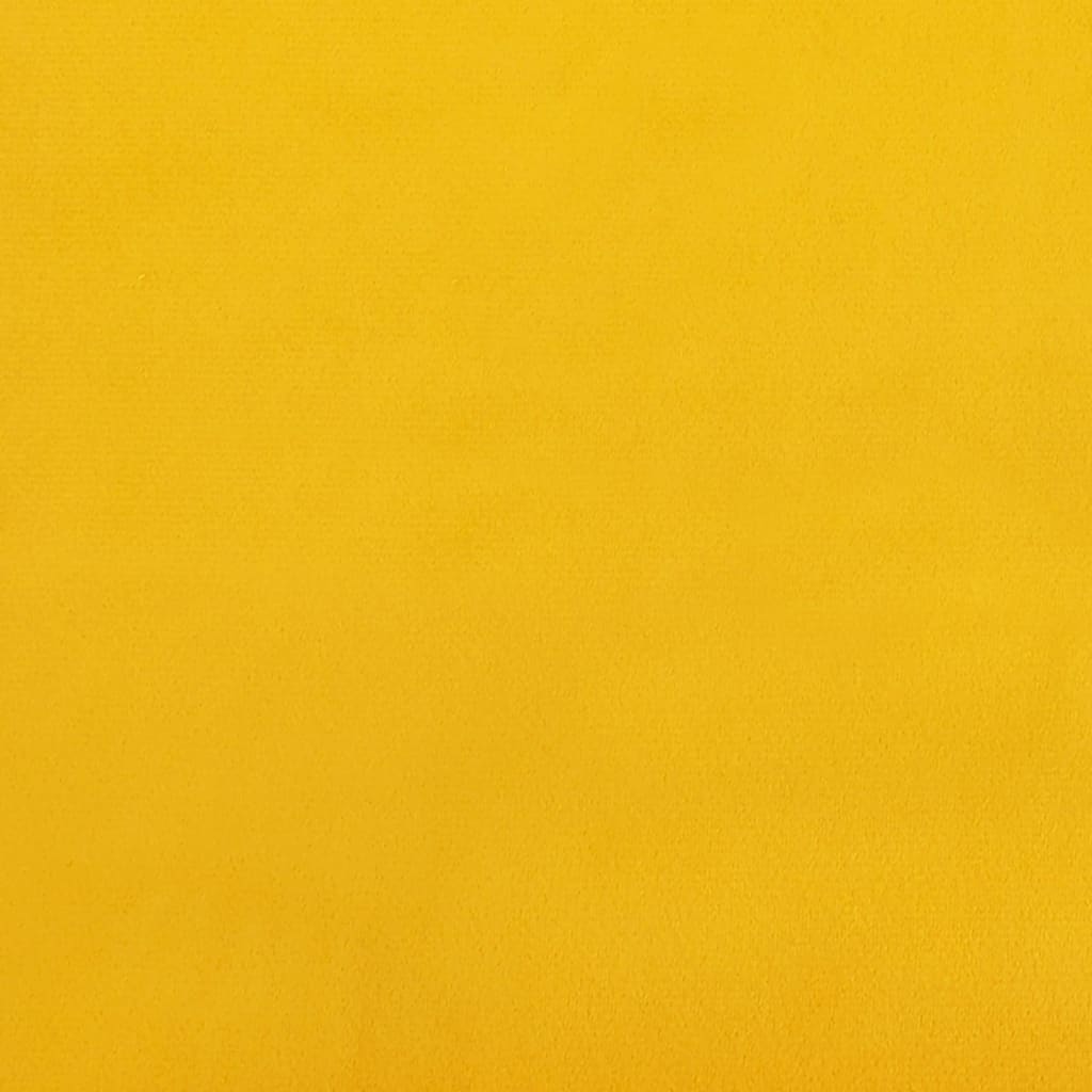 Banco 70x35x41 cm veludo amarelo