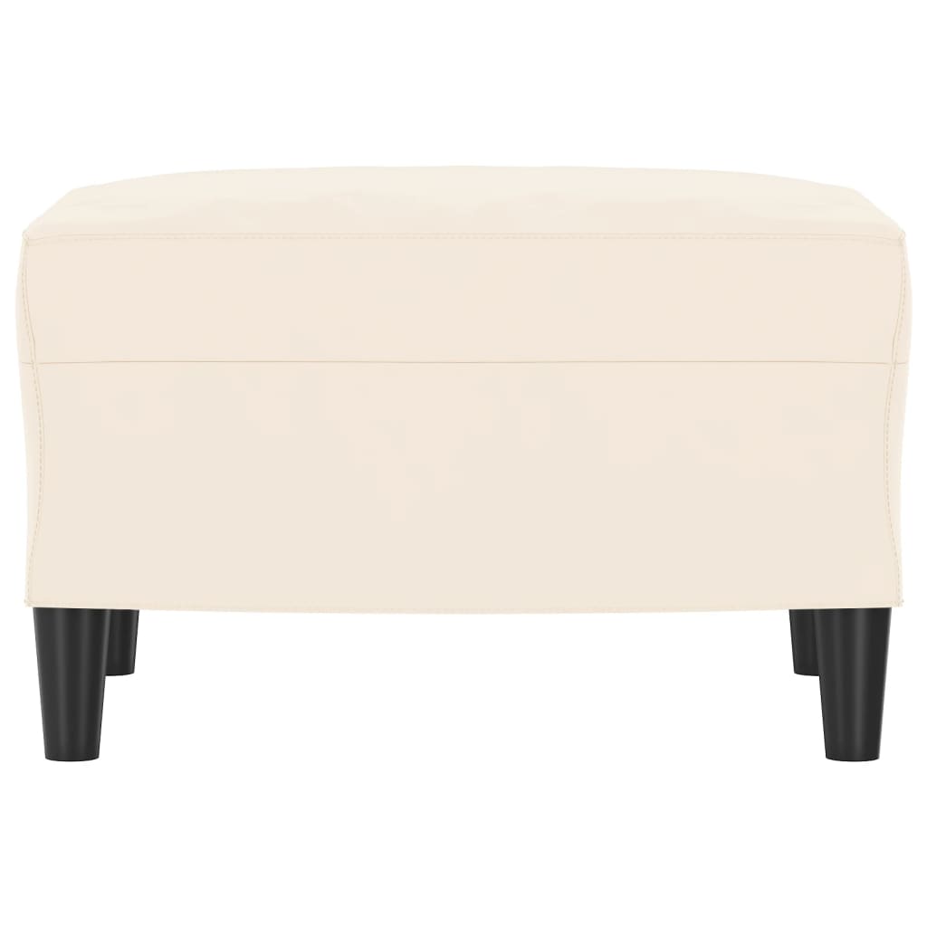 Banco 70x35x41 cm veludo cor creme