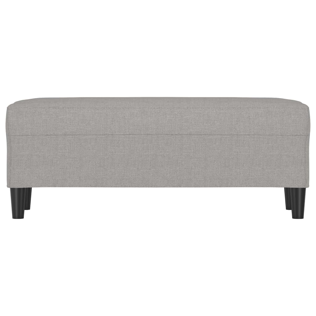 Banco 100x35x41 cm tecido cinza-claro