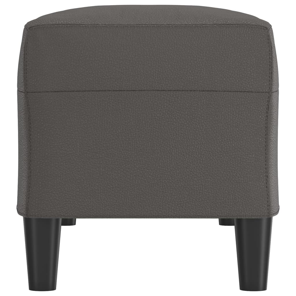 Banco 100x35x41 cm couro artificial cinzento