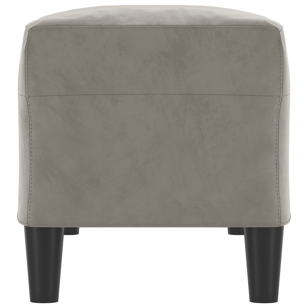 Banco 100x35x41 cm veludo cinza-claro
