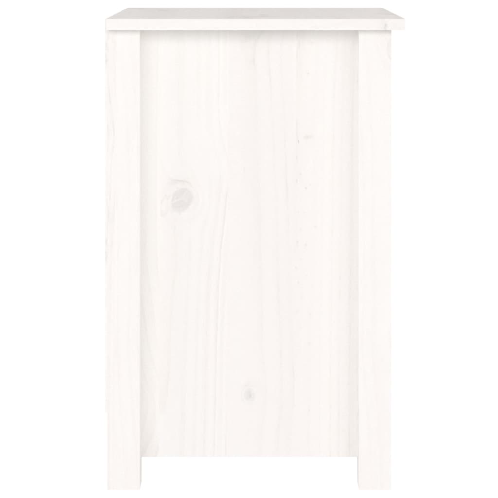 Mesas de cabeceira 2 pcs 40x35x55 cm pinho maciço branco