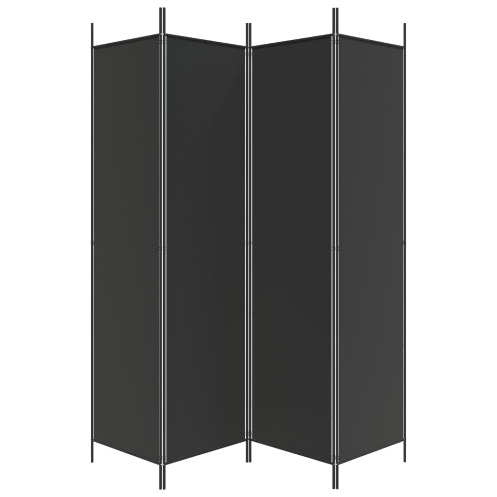 Divisória com 4 painéis 200x200 cm tecido preto