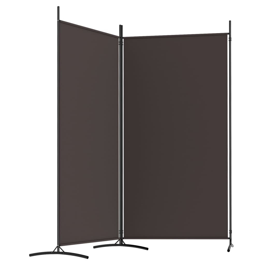 Divisória de quarto com 2 painel 175x180 cm castanho tecido