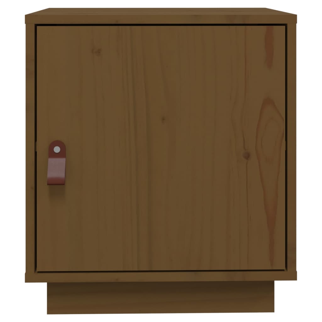 Mesa de cabeceira 40x34x45 cm pinho maciço castanho mel