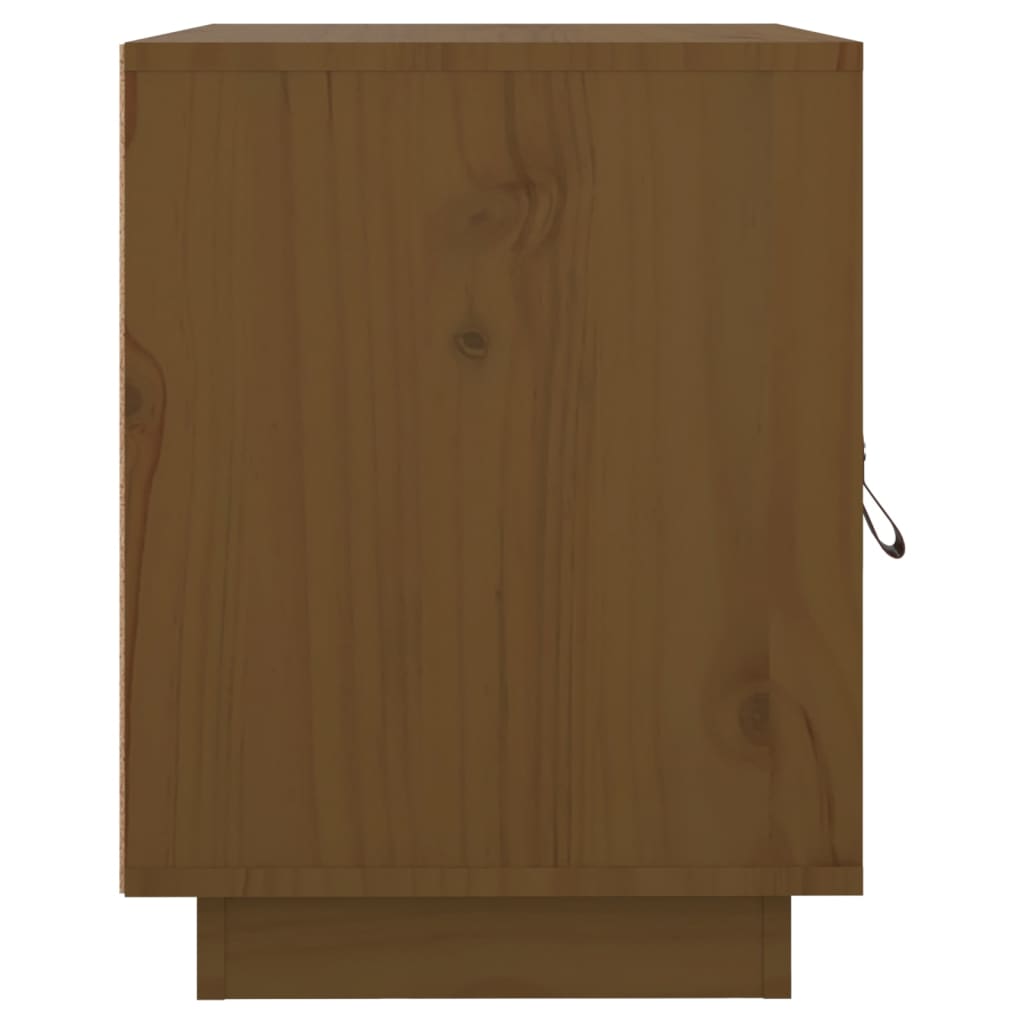 Mesa de cabeceira 40x34x45 cm pinho maciço castanho mel