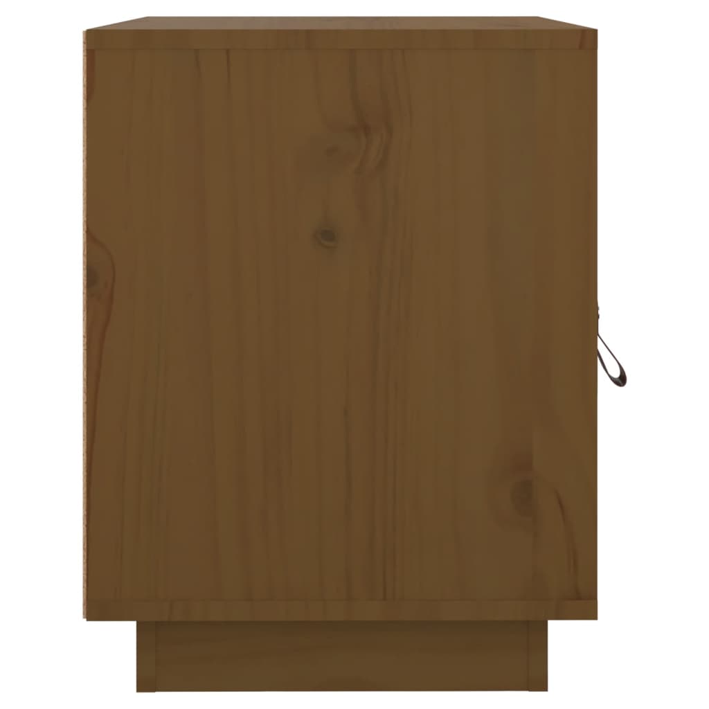 Mesas de cabeceira 2 pcs 40x34x45 cm pinho maciço castanho mel