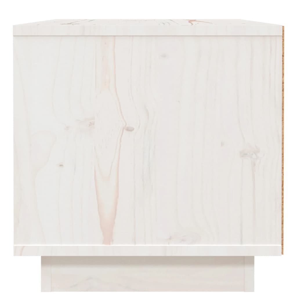Mesa de cabeceira 40x34x45 cm madeira de pinho maciça branco