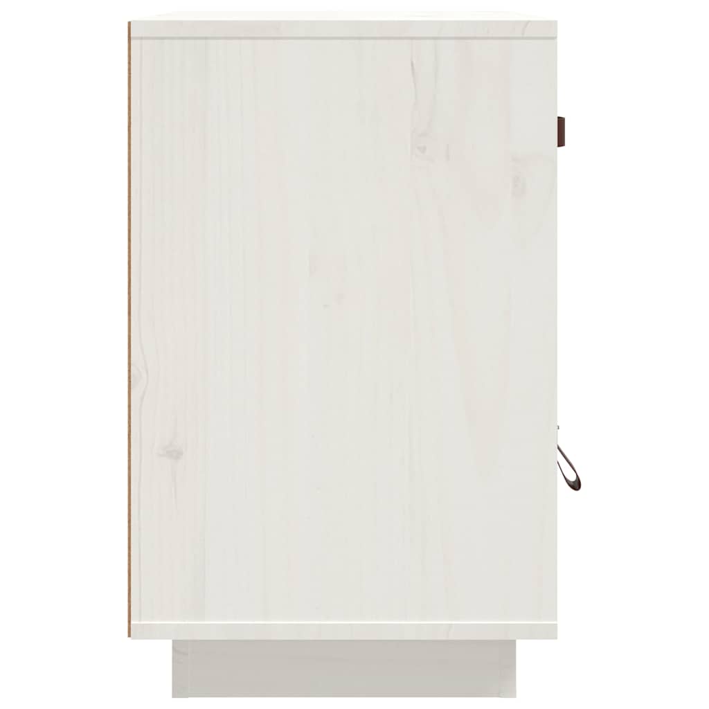 Mesa de cabeceira 40x34x55 cm madeira de pinho maciça branco